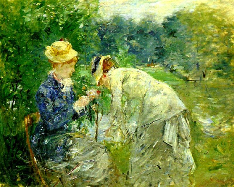 Berthe Morisot i boulognerskogen Spain oil painting art